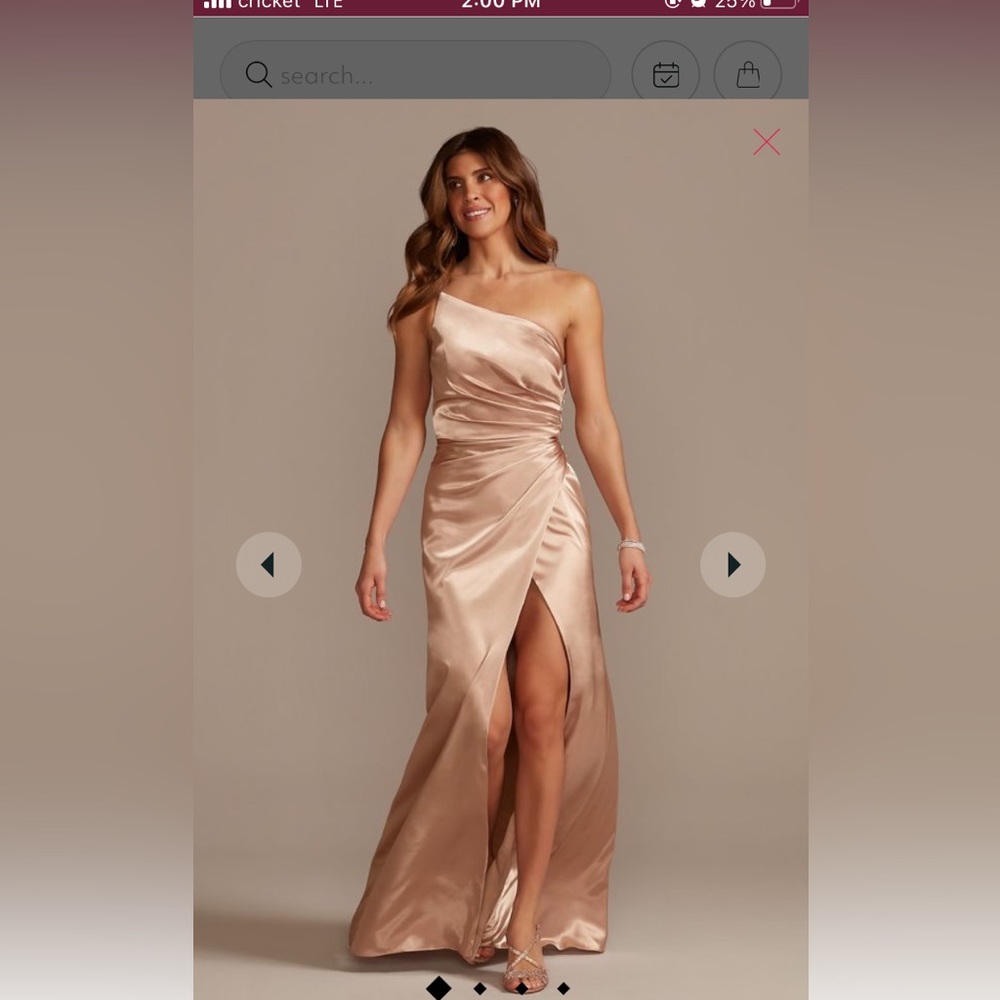 David’s bridal Galina Signature sand dress